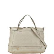 Gucci Vintage Pre-owned Laeder totevskor White, Dam