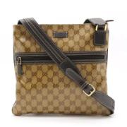 Gucci Vintage Pre-owned Canvas crossbodyvskor Beige, Dam