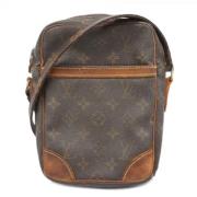 Louis Vuitton Vintage Pre-owned Tyg axelremsvskor Brown, Dam