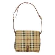 Burberry Vintage Pre-owned Canvas axelremsvskor Beige, Dam