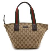 Gucci Vintage Pre-owned Canvas totevskor Beige, Dam