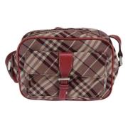 Burberry Vintage Pre-owned Canvas axelremsvskor Red, Dam