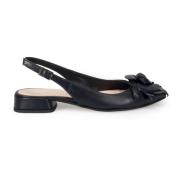 Sangiorgio Svarta platta skor eleganta ballerinor Black, Dam