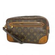 Louis Vuitton Vintage Pre-owned Tyg kuvertvskor Brown, Dam