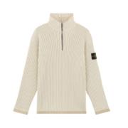 Stone Island Dragkedja hals ulltröja Beige, Herr