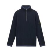 Stone Island Ulltröja med dragkedja Blue, Herr