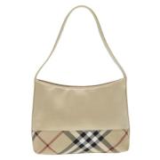 Burberry Vintage Pre-owned Tyg axelremsvskor Beige, Dam