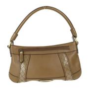 Burberry Vintage Pre-owned Laeder axelremsvskor Beige, Dam