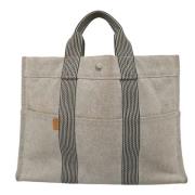 Hermès Vintage Pre-owned Canvas handvskor Gray, Dam