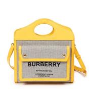 Burberry Vintage Pre-owned Canvas handvskor Yellow, Dam