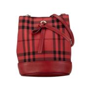 Burberry Vintage Pre-owned Canvas axelremsvskor Red, Dam