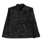 Pleasures Latex Trucker Jacket i bomull Black, Herr