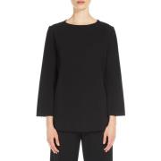 Max Mara Svart A-linje Jersey Skjorta Black, Dam