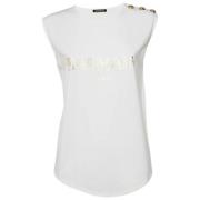 Balmain Pre-owned Pre-owned Bomull toppar White, Dam