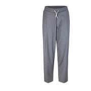 A Paper Kid Grå Flanell Loose Fit Byxor Gray, Herr