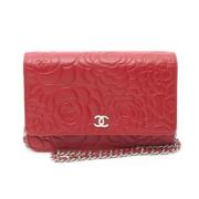 Chanel Vintage Pre-owned Laeder chanel-vskor Red, Dam