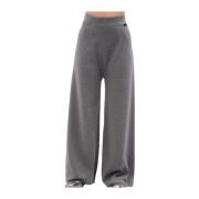 RRD Grå Wide-Leg Sweatpants Bomull Cashmere Blandning Gray, Dam