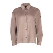 RRD Beige Fleece Mocka-effekt Skjorta Beige, Dam