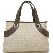 Bvlgari Vintage Pre-owned Canvas handvskor Beige, Dam