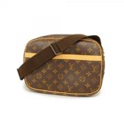 Louis Vuitton Vintage Pre-owned Tyg axelremsvskor Brown, Dam