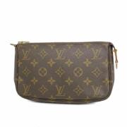 Louis Vuitton Vintage Pre-owned Tyg kuvertvskor Brown, Dam