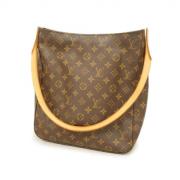 Louis Vuitton Vintage Pre-owned Tyg axelremsvskor Brown, Dam