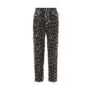 John Richmond Jeans med fransar Black, Herr