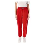 Ralph Lauren Fleece Träningsbyxor Red, Dam