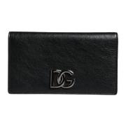 Dolce & Gabbana Svart Läder Crossbody Korthållare Väska Black, Dam