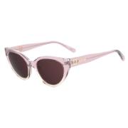 Love Moschino Rosa Acetat Dam Solglasögon Pink, Dam