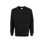 C.p. Company Svart bomullsfleece sweatshirt stil Cmss135A Black, Herr