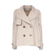 Ermanno Scervino Dubbelrock med broderade ärmar Beige, Dam