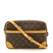 Louis Vuitton Vintage Pre-owned Tyg axelremsvskor Brown, Dam