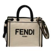 Fendi Vintage Pre-owned Canvas handvskor Beige, Dam