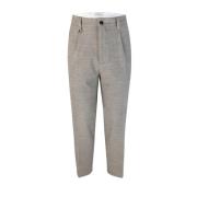 Paolo Pecora Herr Chino Byxor med Veck Gray, Herr