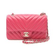 Chanel Vintage Pre-owned Laeder axelremsvskor Pink, Dam