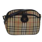 Burberry Vintage Pre-owned Canvas axelremsvskor Brown, Dam