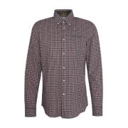 Barbour Twill Button Down Skjorta Brown, Herr