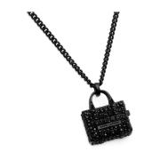 Marc Jacobs Pave Tote Necklace Black, Dam