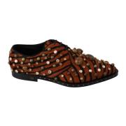 Dolce & Gabbana Tiger Print Kristall Loafers Multicolor, Dam