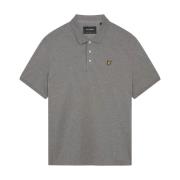 Lyle & Scott Ekologisk Polo Tröja Ljusgrå Marl Gray, Herr