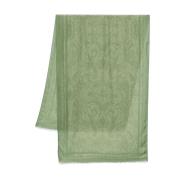 Etro Grön Tryckt Kashmirblandad Scarf Green, Herr