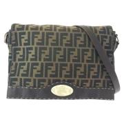 Fendi Vintage Pre-owned Canvas axelremsvskor Brown, Dam