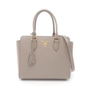 Prada Vintage Pre-owned Laeder handvskor Beige, Dam