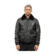 The Jack Leathers Fuskpäls Skinnjacka Black, Herr