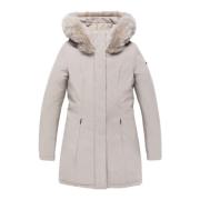 RefrigiWear Pälsjacka med Logosleeve Beige, Dam