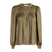 Ulla Johnson Elegant Leah Blouse för kvinnor Green, Dam