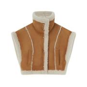 Halfboy Shearling Vest Brown, Dam