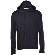 Gran Sasso Merino Stickad Hoodie Blue, Herr