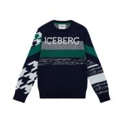 Iceberg Kids -Multi-patterned jacquard crew-neck sweater Multicolor, H...